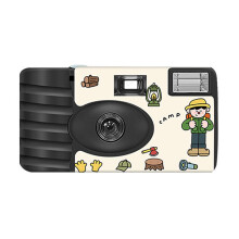 Vintage 35mm Point and Shoot Film Camera with Preloaded Color Film for Travel Photography