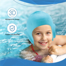 Unisex Kids Swimming Cap 3D Ear Protection Silicone Swimming Cap Waterproof Durable Swim Cap for Kids Boys and Girls 2