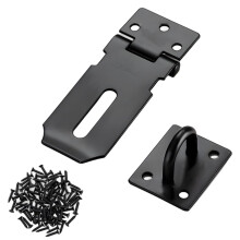 3 Inch Stainless Steel Hasp Latch with Screws, 90 Degree Rust Resistant Gate Lock for Doors and Cabinets
