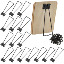 16Pcs Photo Frame Easel Stand Alloy Back Support Kit with 40 Screws for Tabletop Display