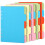 10 Sets A6 Subject Dividers Paper Sheet, Punched File Card Dividers,Tabbed Index Divider for Notebook Insert Planner 1