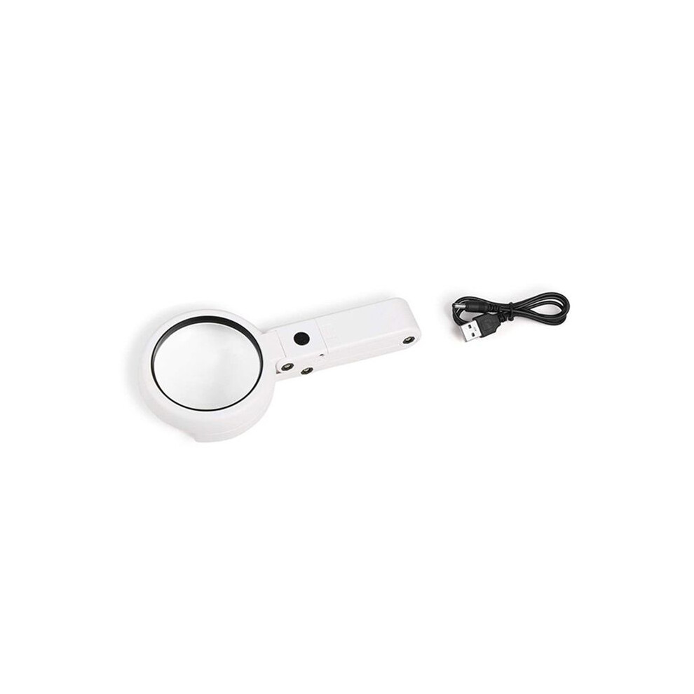 Light Portable Foldable Magnifier Magnifying Glasses With 8 Led 5X/11X Handheld Magnifier For Seniors Children Reading