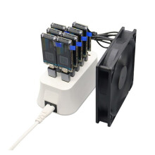 Bitcoin Solo Miner Nerd Miner V2 780kh/S mit T-DISPLAY-S3 und 7-Port-USB-Hub, Effiziente BTC-Mining-Station, US-Stecker