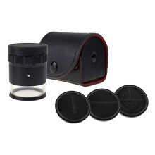 10X Loupe Magnifier, Jewelers Loupe 8 LED Light 4 Glass Scale Chart Loupe Magnifier 25mm Field of View Scale Loupe