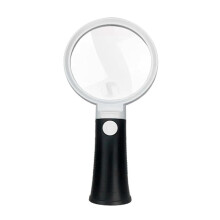 Loupe Portative Éclairée 30X 10X avec 12 LED Loupe Éclairée pour la Lecture Noir