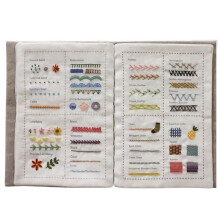Diy Stitch Book Needlework Linen Flipbook Hand-Made Linen Needle Book Embroider Sewing Picture Book
