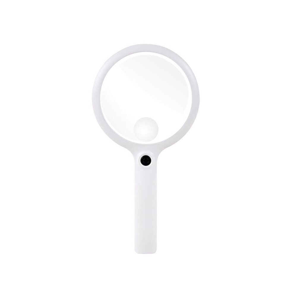 Tauoh Light Handheld Magnifier 3Lighting Modes Rechargeable Illuminated Magnifying Glass Portable Magnifier For Reading Repair 130Mm