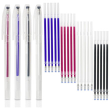 Canetas Apagáveis com Calor para Tecido, 4 Cores, Canetas de Marcação de Tecido Apagáveis com Calor para Costura, Quilting, Bordado e Costura