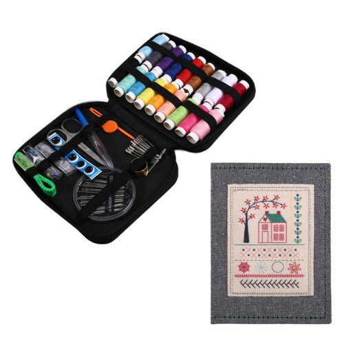 DIY Stitch Book with Tool Set,Embroidery  Book with Needle and Thread Sewing Patterns for Beginners,EmbroideryGift,B