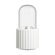 Makeup Brush Organizer, 360 Degree Rotatable Round Makeup Brush Holder with Lid Brush Storage Box Containers B