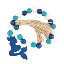 Marine Beads Mediterranean Style Decor Ocean Wood Bead Garland Beach Wood Bead Garland Snacks Summer Decorations A