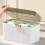 Portable Double Layer Medicine Box – Transparent Plastic, White 12