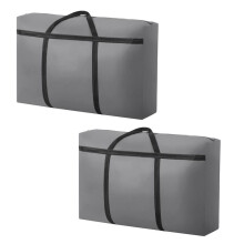 2 Pack Moving Bags Heavy Duty Extra Large with Strong Zippers, Storage Bag with Handles for College Students, Moving