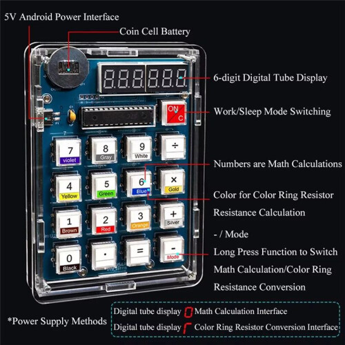 DIY Calculator Making Electronic Kit MCU Soldering Training Experiment Practice DIY Solder Project with LED Display 2