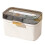 Portable Double Layer Medicine Box – Transparent Plastic, White 3