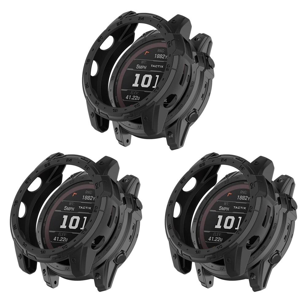 Tpu Antiscratch Bumper Case Compatible With Garmin Enduro 2 And Tactix 2 Smartwatch Protective Cover Black 9073542363170