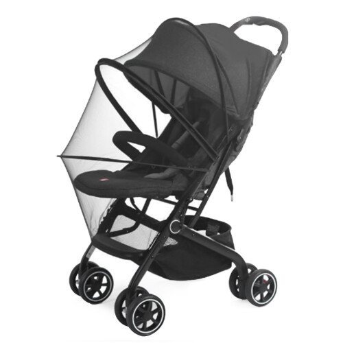 Universal Baby Stroller Mesh Repellent Net Black Edge Foldable Large Zipper 1