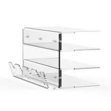 Keyboard Mouse Desktop Organizer Acrylic 3 Tier Stand Frame Keyboard Display Stand Holder Stand for Exhibition Clear