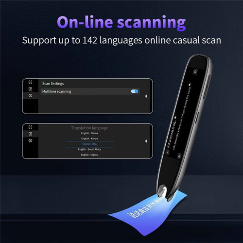 S65 Translation Pen Real  Text Scanning Point Reading Learning  Voice Translator Device Recording Pen 2