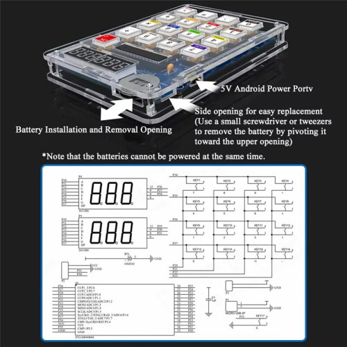 DIY Calculator Making Electronic Kit MCU Soldering Training Experiment Practice DIY Solder Project with LED Display 2