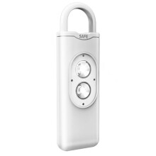 Alarme 130DB Alerte Anti-Loup pour Fille Enfant Femme Portant un Cri Fort Alarme de Panique Alarme D'Urgence Porte-Clés Blanc