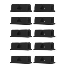 10-Pack Siliconen Potloodhouder, Zelfklevende Penhouder voor Bureau, Rubberen Enkele Penhouder Penclip voor Klaslokaal Zwart
