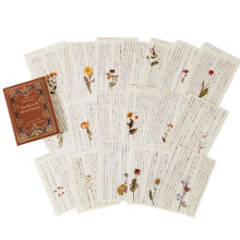 Retro Trace Boekpaginamateriaal Papier Oud Boek Paginatekst Oude Krant Decoratief Materiaal Papier Gedroogde Bloem