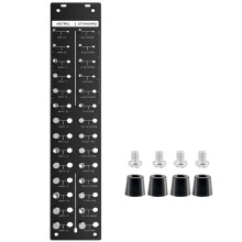 28 Moeren en Bouten ThreadChecker met 14 Metrische en 14 Standaard Maten, Boutmaat en Draadmeter met Voedselpads, Zwart