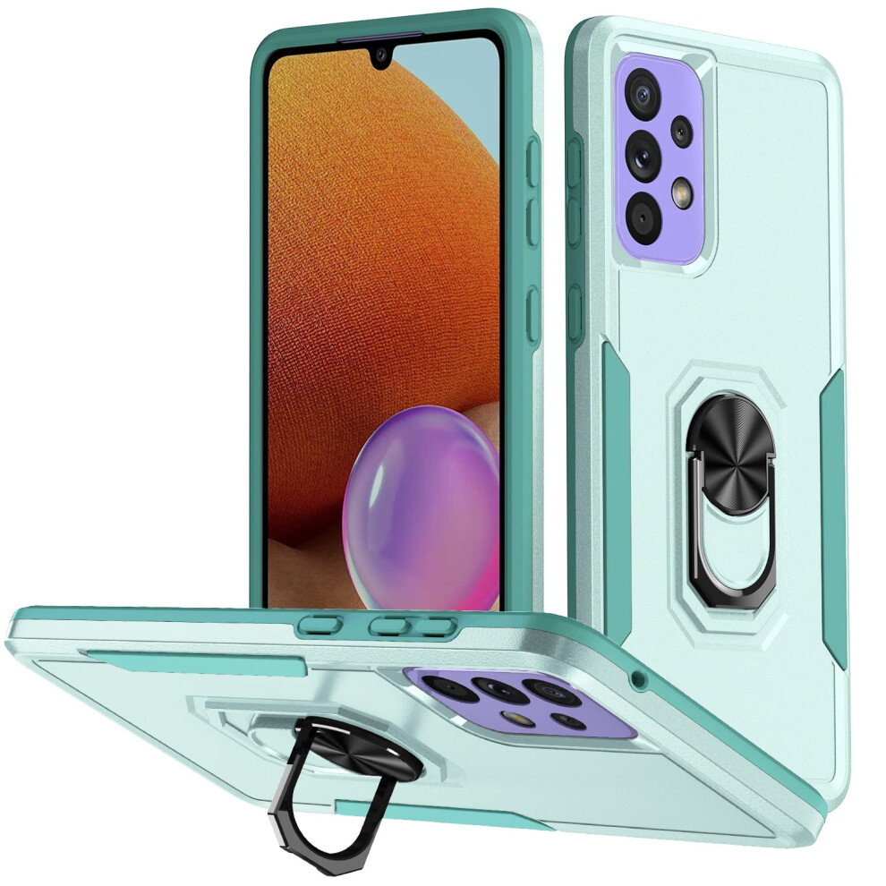 Military Grade Case For Samsung Galaxy A42/M42 5G, Rugged Shockproof 2 In 1 Cover With Magnetic Holder Kickstand, Green 9073542363200