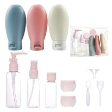 Reseflaskor Set med Förvaringspåse Resestorlek Tom Liquid Cream Lotion-Behållare Findimma Sprayflaska Squeeze Tube
