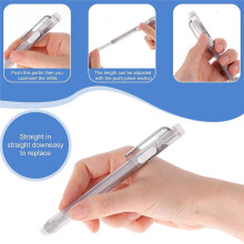 2Pcs Retractable Mechanical Eraser Pen for Artists Drawing Drafting Painting for School Home Office Supplies