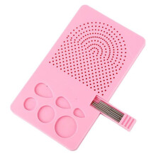 Guia Quilling Board Quilling Portátil Placa de Tricô Guia de Grade de Papel Disco de Enrolamento com Pinos Caixa de Armazenamento Rosa