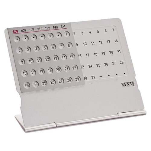 1PCS Perpetual Desktop Monthly Calendar Manual Setting Repeatedly Use for 100 Years