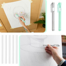 12pcs Retractable Eraser Mechanical Eraser Pen Pencil Eraser Pencil Pen Artist School Office Drawing Writing