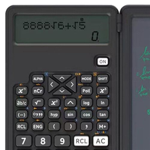 Calculator with Writing Board 12 Digits LCD Display Function Calculator Portable Calculator for Office School Black 1