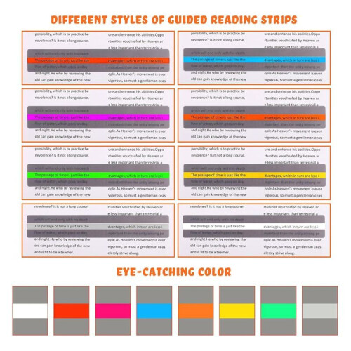 100 Pack Back to School Guided Reading Strips  Reader Highlight Strips Overlay Highlight Bookmarks Help for Student 1