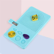 Guida Quilling Board Portatile Quilling Knitting Board Guida Alla Griglia di Carta Disco di Avvolgimento con Scatola di Immagazzinaggio Perni Blu