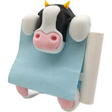 Koe Sticky Note Houder Pops Note Dispenser met Penhouder, Note Dispenser voor Bureau Thuis Kantoor Accessoires Zwart