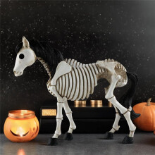 Esqueleto Estatua de Caballo Espeluznante Halloween Esqueleto Animales Halloween Novedad Esqueleto Animales de Granja Decoración de Esqueleto de