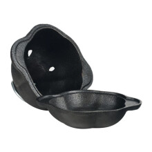 Pre-Seasoned Cast Iron Dutch Oven Pot,Garlic Roaster Potato Breader for Your Kitchen Oven or Outdoor Grill Ramen Pot