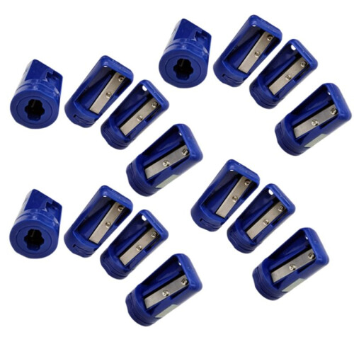 15pcs Octagonal Carpenter Pencil Sharpener Square Oval Carpenter Pen Manual Sharpener Dark