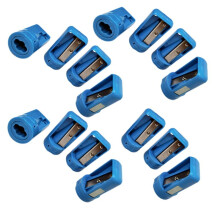 15 Pièces Taille-Crayons Octogonaux pour Charpentier Taille-Crayons Manuels pour Stylos de Charpentier Carré Ovale Bleu