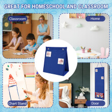 Horario Visual para Niños Tabla de Rutina Diaria con 70 Tarjetas Calendario Bolsillo Autismo Aprendizaje Conductual Herramienta Azul