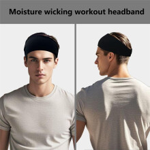 6 Pack Sports Headbands for Men Sweatbands Sports Sweat Bands Mens Workout Cycling Running Thin Fitness Gym Yoga