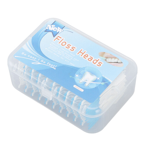 Spazzolino interdentale 200 pezzi testa in silicone morbido blu 1
