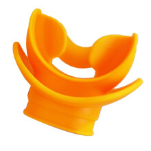 Formbares Silikon-Tauchbiss-MundstüCk, Atemregler, Scuba-Biss-TauchausrüStung, Wasser-Schnorchelventil, Atmung, Orange