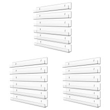 18Pcs Acrylic Clear Floating Bookshelf,Invisible Wall Mounted Bookshelf,Modern Picture Display Toy Organizer Record Rack