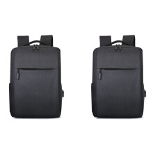 2X New Usb Laptop Backpack Business Large Capacity Backpack Men Computer School Bag Travel Bagpack Student Bag Black