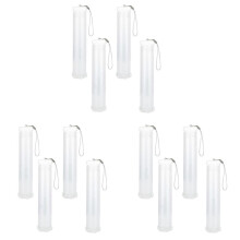 12 Pack Extendable Plastic Paint Brush Case, Clear Long Paint Brush Holder Tube, Storage Pencil Container