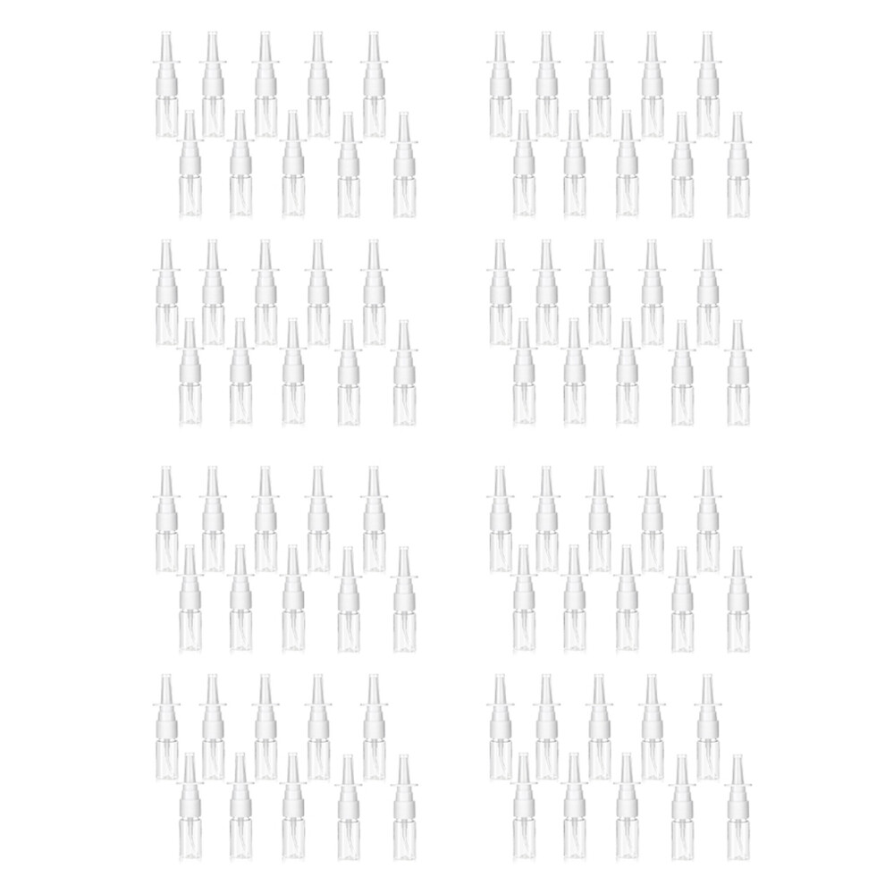 Bobotron 80Pcs Nasal Spray Bottle, 10Ml Clear Small Empty Nose Spray Bottle Reusable Fine Mist Sprayers For Travel